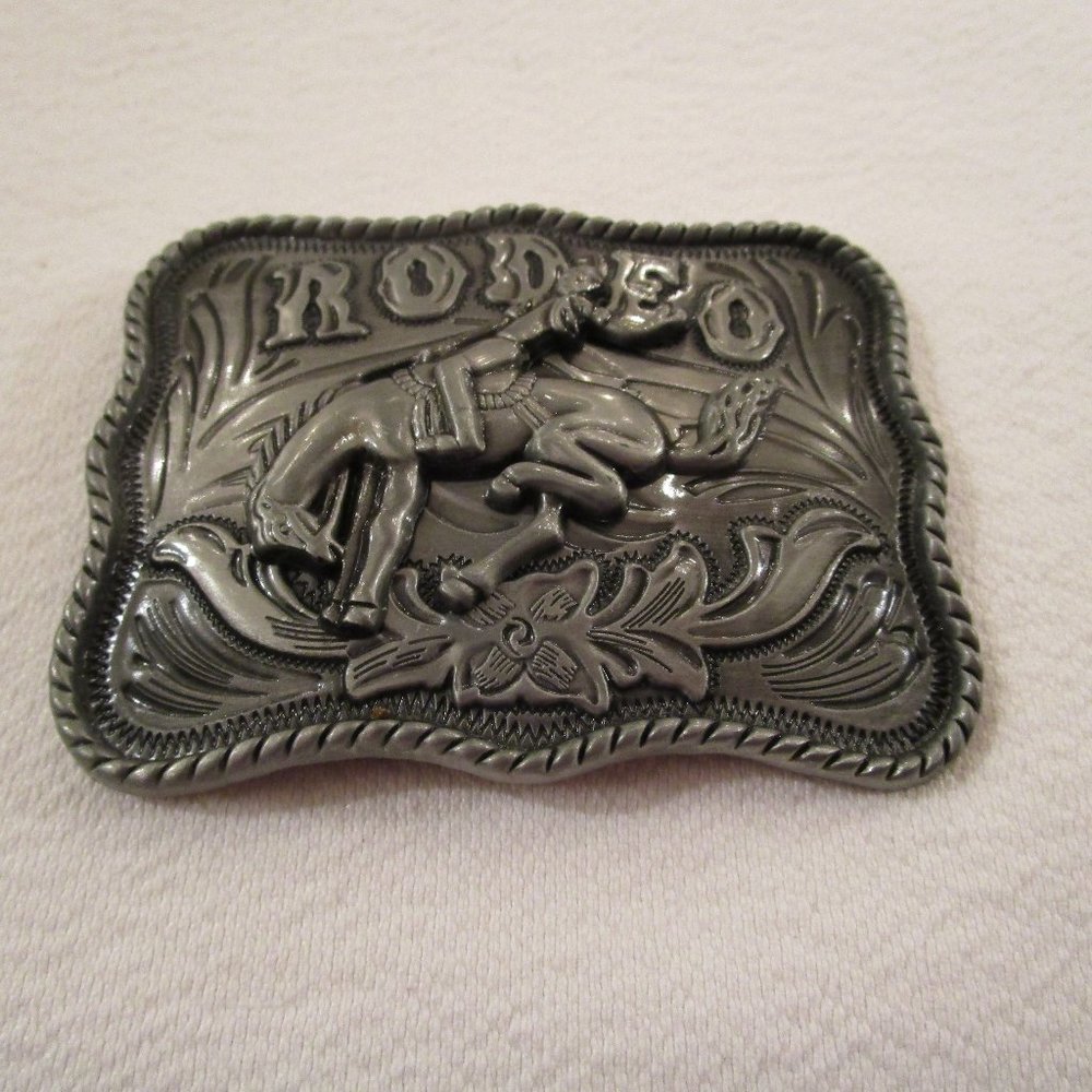 Rodeo Bucking Horse Rider Belt Buckle